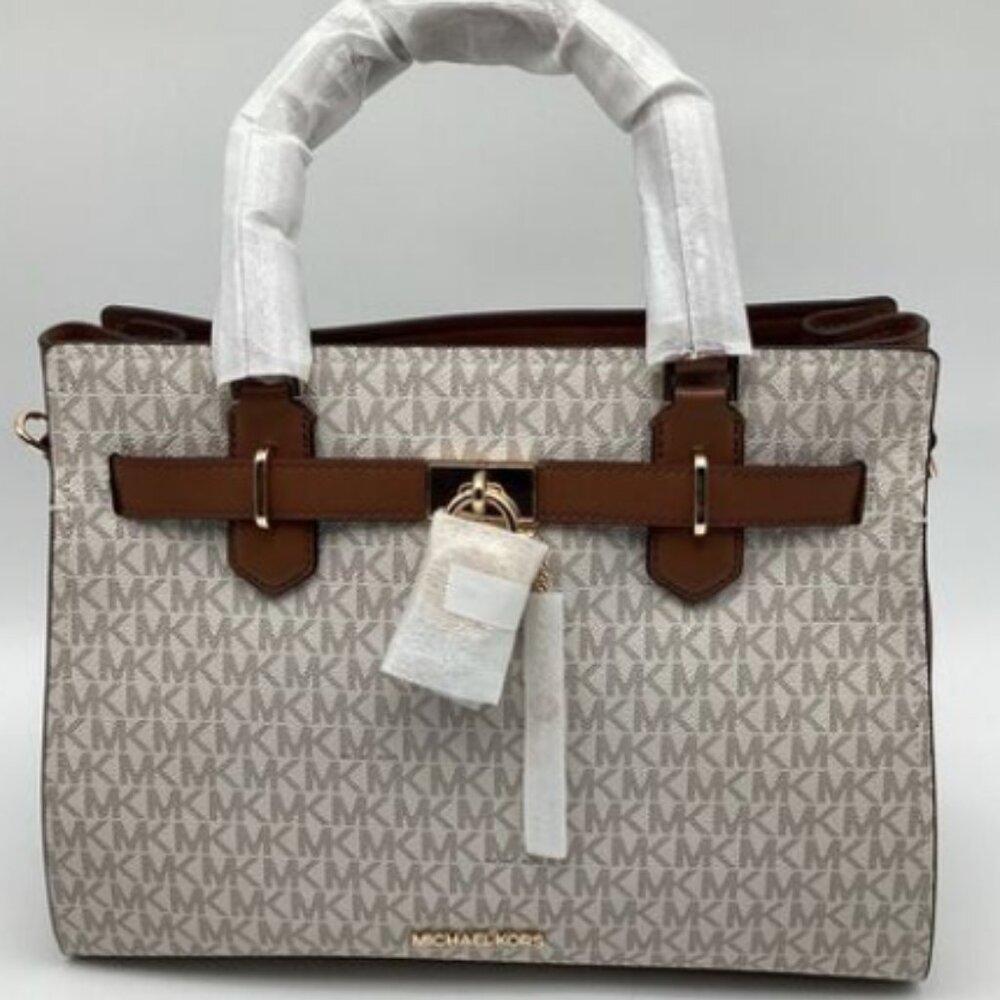 Michael Kors Hamilton medium logo satchel